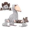 lilizzhoumax Simulazione Peluche cicogna dal becco a scarpa 3pcs Super morbido e carino Uccello Peluche Giocattoli Divertenti Regalo per bambini Decorazioni per la casa 14 pollici