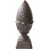 Dehner Statuetta Decorativa a Forma di pigna, Ø 8,8 cm, Altezza 22 cm, in ghisa, Marrone