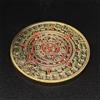 1 moneta in bronzo verde Maya, medaglione commemorativo della piramide Maya,