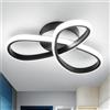 Vloitgol Plafoniera LED Soffitto Moderne, 30W 3300LM Lampada da Soffitto Creativo Forma di Fiore, Nero Lampada LED Soffitto per Soggiorno Camera da Letto Cucina Corridoio, Bianco, Sala Freddo 6500K