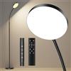 ANTENLICHT Lampada da Terra NOVA LED | Moderna, dimmerabile con telecomando | 4 temperature di colore & luminosità | Timer 30 min & 1 ora | Lampada a stelo 18W argento per camera, soggiorno, ufficio