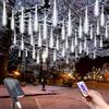 MXJFYY Solari Luci Della Pioggia di Meteore, 11.8 Inch 10 Tubi Impermeabili Catena Luminosa Luci LED Fairy String Lights per Giardino Albero di Natale, Cortile, Festa, strada, Decorazione per Matrimoni