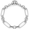 Jewels BY Leonardo Bracciale Clip & Mix Mathilde, Bracciale in Acciaio Inox Color Argento, Diverse Dimensioni, Maglie massicce, Lunghezza 19 cm, Regalo per Le Donne, 026118