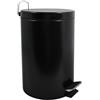 MSV 100267 - Pattumiera in Acciaio Verniciata in Polipropilene, 12 l, Colore: Nero