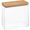 5 five simply smart 5five - contenitore rettangolare eske con coperchio in bambù 3l