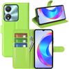 Fertuo Cover per Honor X5c Plus, Custodia Portafoglio Cover a Libro in Pelle Flip Case Sottile con Silicone Bumper, Fibbia Magnetica, Porta Carte e Kickstand, Verde