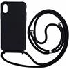 PuYu Zhe Cover con Cordino compatibile con iPhone Xs Max,Cellulare Girocollo Custodia con Corda Silicone Case TPU Bumper Regolabile Necklace laccio Shell-Nero