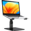 Babacom Supporto PC Portatile, Laptop Stand Ergonomico in Alluminio, Ventilato Porta PC con 8 Tipi di Angoli Regolabili, Compatibile con Computer/MacBook/Air/PRO/Microsoft Surface, 10-16 (Nero)