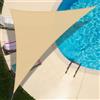 Amazon Brand - Umi UMI Vela Ombreggiante Impermeabile 4x4x5,65m Triangolare Tenda a Vela Protezione Raggi UV 98% Tenda Parasole per Esterno Giardino Terrazzo - Sabbia