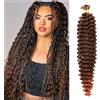 Seimainurs T1B/30, capelli lunghi e ricci all'uncinetto, per trecce bohémien, onde oceaniche, per donne nere (T1B/30, 61 cm (confezione da 2)