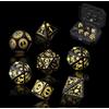 ORUZA Set di 7 dadi luminosi a LED ricaricabili con scatola di ricarica, dadi poliedrici luminosi per D&D Dungeons and Dragons, giochi di ruolo MTG, giochi di ruolo