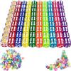 Booaee Set di 100 rotoli colorati, 12 mm, in acrilico, esaedro per giochi, teaching math, feste