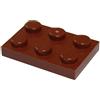 LEGO Parts and Pieces: Reddish Brown 2x3 Plate x100