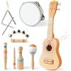 Vanplay Chitarra per Bambini, Strumenti Musicali Bambini Giochi in Legno Giochi Montessori 2 3 4 Anni Regalo Bambina Bimbo