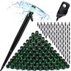 CARPATHEN 100 emettitori di irrigazione a goccia Vortex - Parti di irrigazione a goccia per kit di irrigazione - Compatibile con tubi di irrigazione da ¼ di pollice - Spruzzatore a ventola regolabile