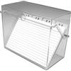 helit H6214802 - Scatola per schede the index DIN A8 trasparente | Piccolo schedario con 100 schede e indice