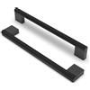 FURNIWARE 10 maniglie vintage per mobili, zigrinate, distanza tra i fori 192 mm, colore nero opaco, maniglie per cassetti, maniglie per mobili da cucina, armadi, cassetti