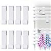 Fengguock 8 ganci rotondi per termosifone, rimovibili, per porta, cucina, bagno, colore: bianco