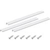 sourcing map 400mm/15.75 Cabinet Finger Edge Pull lega di alluminio | 3 tiranti nascosti per armadietti, maniglie nascoste, per casa, cucina, cassetto, armadio, argento opaco