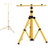 TOPWAY Treppiede per faretti LED, Treppiede Stand per Lavoro Luce Cantiere Illuminazione Supporto Telescopio Altezza Regolabile Fino a 160cm 475000