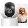 PGST Telecamera Wi-Fi Interno, 1080P Videocamera di Sorveglianza, Tracciamento del Movimento con Sirena, Telecamera WiFi con Rilevamento Umano, Audio Bidirezionale, Funziona con SMART LIFE APP