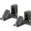 ANDROMEDAGIE® | Alberts 307752 | 2 Pezzi Ferma Persiane e Porte | Chiusura Automatica | Alluminio Verniciato Nero | Distanza Fermo-Piastra 15-50 mm