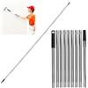Ousinby Asta telescopica per rullo di vernice, 3,6 m, in acciaio inox, 10 segmentati con adattatore conico, asta estensibile per pittura e pulizia grondaie