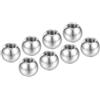 PATIKIL M5x10mm Sfera Dadi Manopola 8 Pacco Femmina Filettatura 304 Inox Acciaio Rotondo Cieco Foro Vite Tappo Cover per Illuminazione Macchinario Fai da Te Decorazione Argento