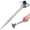 GOEDCH 19/22 mm cricchetto commutabile 4 in 1: acciaio al cromo vanadio di alta qualità, doppia chiave ad anello a cricchetto, superficie elettrolucidata, chiave a cricchetto combinata, cricchetto