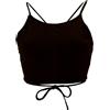 GURU SHOP Guru-Shop, Goa Psytrance Bikini Top, Top, Pixi Top, Yogatop, Binding Top, Nero, Cotone, Dimensione Indumenti:M / L (38), Magliette top