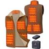 Gilet Riscaldato Uomo Con Batteria 16000mAh – 9 Zone Di Calore, 3 Temperature, Sherpa Interno – Ideale Per Lavoro E Outdoor