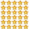 PATIKIL 50pz Stelle Applicazioni da Cucire, Toppe Decorative Adesive per Tessuti Patch a Stelle Luccicanti Tessuto Pu Imbottito per Fai da Te Decorazione Matrimonio Casa, Oro