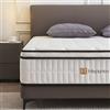 Hiepunos Materasso singolo da 0,9 m, materasso singolo in memory foam, 9 zone a molle insacchettate, medio rigido, per un sonno confortevole per alleviare il dolore alla schiena e dormire pesantemente