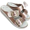 new confort ciabatte DONNA a strappo ecopelle regolabili comfort PREST1GE SOFTY plantare memory estraibile anche plantari a misura (Rosa antico, 36, Sistema Taglie Calzature EU, Adulto, Donna, Numero, Media, 36)