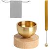 FIUTEKO Campana piatta piccola tibetana, set di campane tibetane, piccola, campana sonora colata per yoga, campana tibetana da meditazione, fatta a mano, relax, consapevolezza, guarigione dei chakra