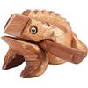 Tyenaza Rana di legno Thailandia Artigianato tradizionale Rana fortunata in legno che gracchia strumento musicale Home Office Decor(#5 15.6CM)
