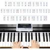 DARENYI Guida Alle Note Del Pianoforte Per l'apprendimento Dei Principianti, in Silicone, Riutilizzabili, Etichette Rimovibili Delle Note Della Tastiera Del Pianoforte per 88/61 Tasti (Colorato)