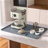 SOQKEEN Tappetino Macchina Caffè Silicone 60x40cm Chicchi Caffè Grigio | Tappetino scolapiatti 40x20cm, Design Chicchi Caffè, Raccoglie Gocce, Protegge Piano Cucina, Assorbe Vibrazioni
