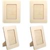 KQDRAVINE 4 Pezzi Cornice per Foto in Legno, Cornice Classica Rettangolare in Legno Artigianali Set Cornice Foto DIY Naturale Bambini Riempimento per Foto Display Tavolo Artigianato DIY