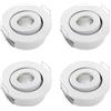 HVZUM 4 mini faretti LED da incasso 1 W, luce bianca calda, 3000 K, mini COB Downlights per armadio/armadio/cucina/soggiorno (Y-2)