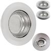 Your Day Mate Filtro da scarico, set 3 pz Ø 115 mm, adatto per scarichi con Ø interno 74 mm, sporge di 25 mm di profondità nello scarico, filtro per lavello ottimizzato per lavelli, docce, lavandini, vasca bagno
