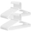 SONGMICS Grucce in Plastica 30 Pezzi, Appendiabiti Salvaspazio, Leggere, per Pantaloni Cappotti Vestiti, Bianco CRP009W30