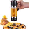 JABNOW Dispenser di miele in vetro da 350 ml, antigoccia, con manico, miele, sciroppo, sciroppo d'acero, marmellata, caffè, tè, nero
