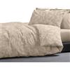 Riad Arredo Set Copripiumino 100% Cotone Morbido Mano Delicata - Parure Sacco Piumino con Federe Made in Italy (Zahra Beige,Piazza E Mezzo 200x250 cm + 1 Federa 52x82)