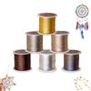 WWYSSZ 6 Rotoli di Filo per Collane Uncinetto, Filo di Seta Dorato e Argentato, Filato Gioiello per Bigiotteria Uncinetto, Cordoncino Metallizzato per Gioielli, Filo Artigianale DIY e Cordino da Imballaggio