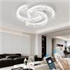 Lrenjon Plafoniera Led Soffitto, 40W Lampadario Camera Da Letto Moderno Dimmerabile, 52CM Lampadario Soggiorno 3000K-6000K 4100LM, Per Cucine, Uffici E Ristoranti-White