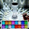 Xugenxes Lampada da tavolo con diamanti di cristallo, 16 colori cangianti romantici in acrilico rosa lampada di cristallo, controllo touch RGB, camera da letto, soggiorno, camera dei bambini, dormitorio