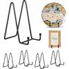WEKIWGOT 5 Pezzi Supporto Cavalletto Espositore Porta Piatti in Ferro per Decorazioni - Ideale per Libri, Foto, CD e Oggetti da Collezione (6 Pollici)