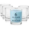 Glasmark KROSNO 1992 Barattoli in Vetro Transparente 6 Pezzi per Fabbricazione Candele Fai Da Te 310 ml