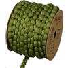 Halbach Seidenbänder Passamaneria con pompon, larghezza 8 mm, lunghezza 15 m, nastro con pompon come ghirlanda, decorazione per matrimoni, feste in giardino, colore: verde muschio